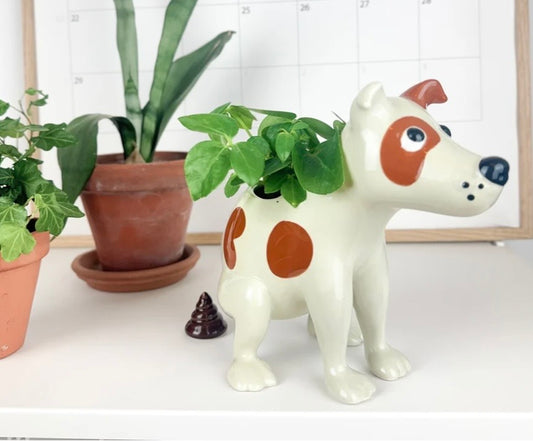 Pooing Dog Planter