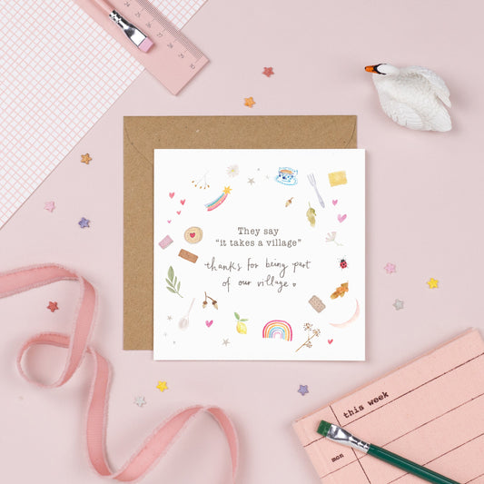 Thanks for Being Part of Our Village - Pickled Pom Pom