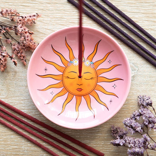 Sun Ceramic Incense Holder