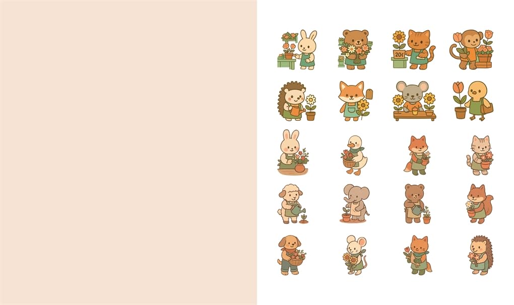 Cute 'n' Cozy Sticker Therapy: Flower Shop
