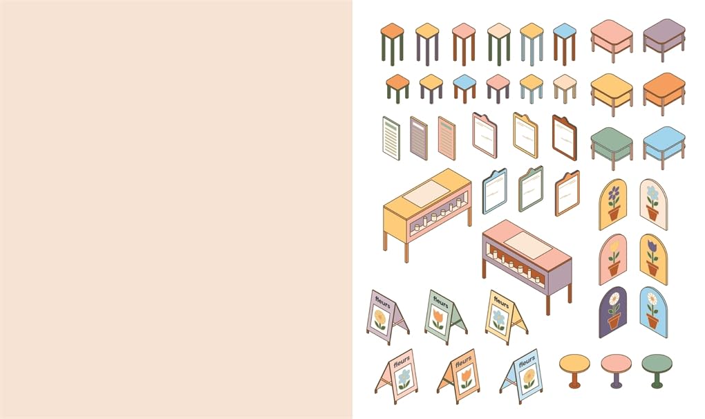 Cute 'n' Cozy Sticker Therapy: Flower Shop