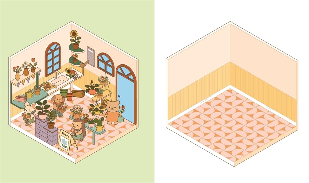Cute 'n' Cozy Sticker Therapy: Flower Shop
