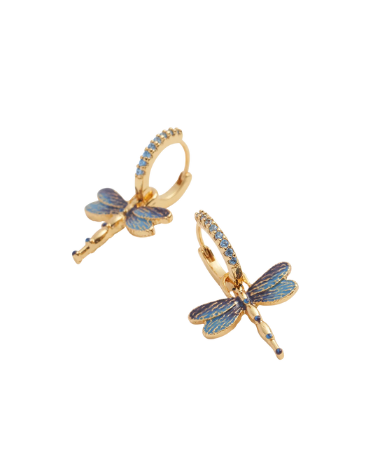 Dragonfly Crystal Earrings - Fable