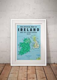 The official map of Ireland-Ray Hurley Print