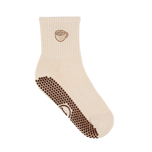 Glide Coffee Grip Socks