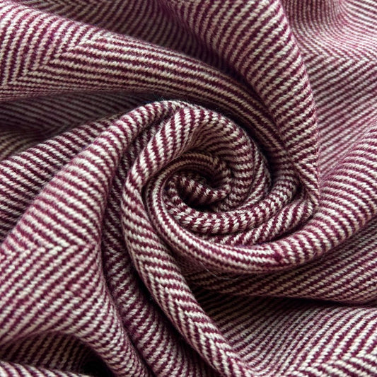 Burgundy Herringbone McNutt Blanket