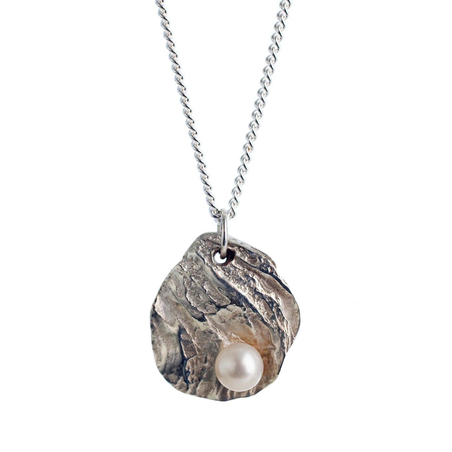 Silver Oyster Pendant
