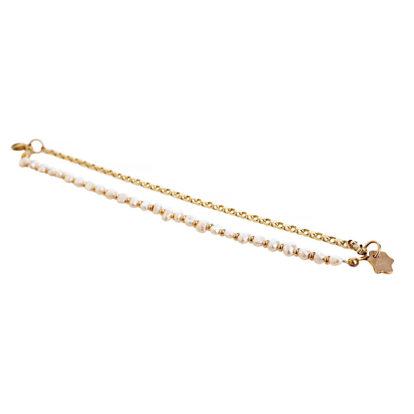 Ripple Gold and Pearl Bracelet