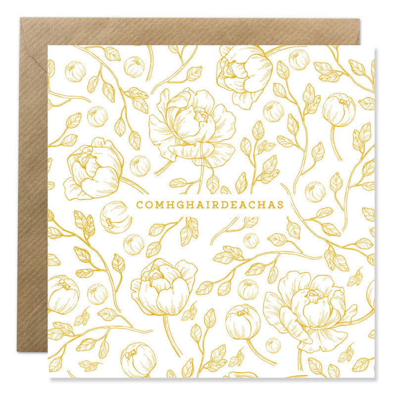 Comhghairdeas Gold - Bold Bunny Card