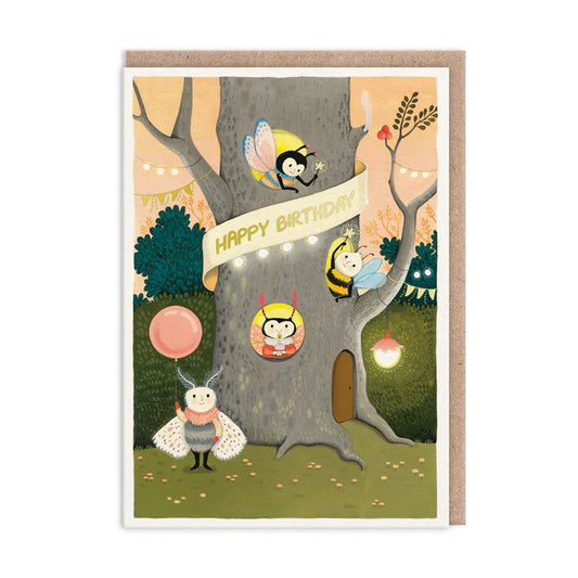 Ohh Deer Happy Birthday Bees Card