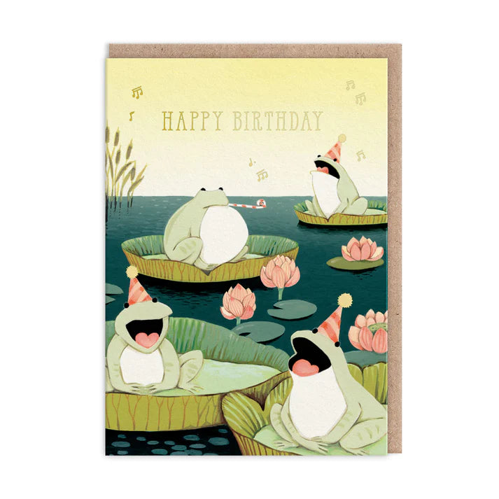 Ohh Deer Happy Birthday Frogs Card