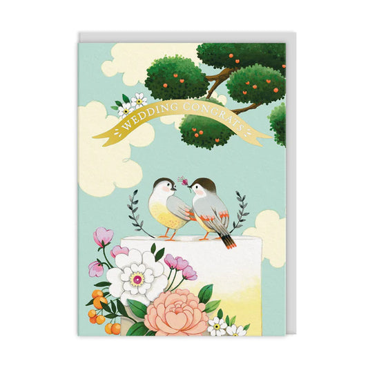 Ohh Deer Wedding Congrats Birds Card