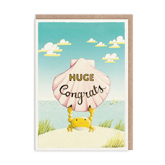 Ohh Deer Huge Congrats Crab Card