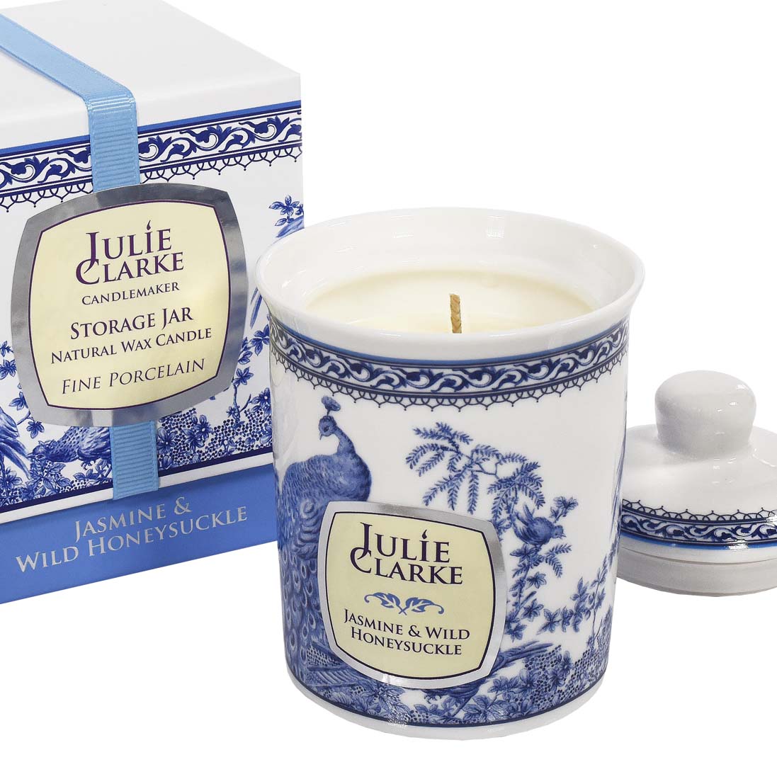 Jasmine & Wild Honeysuckle Peacock Candle