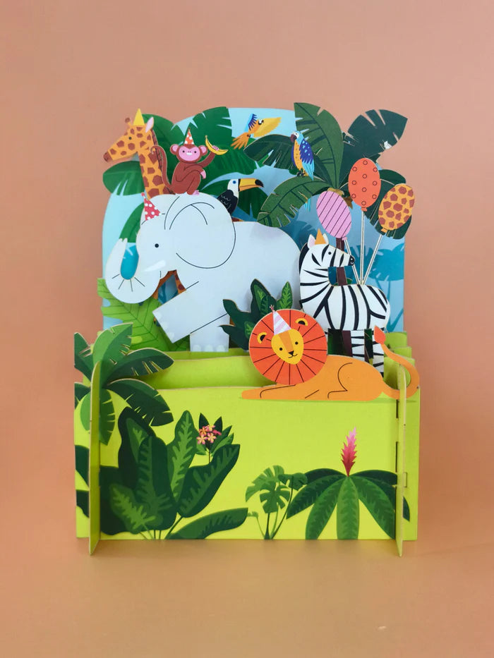 Jungle Party Pop Up Card