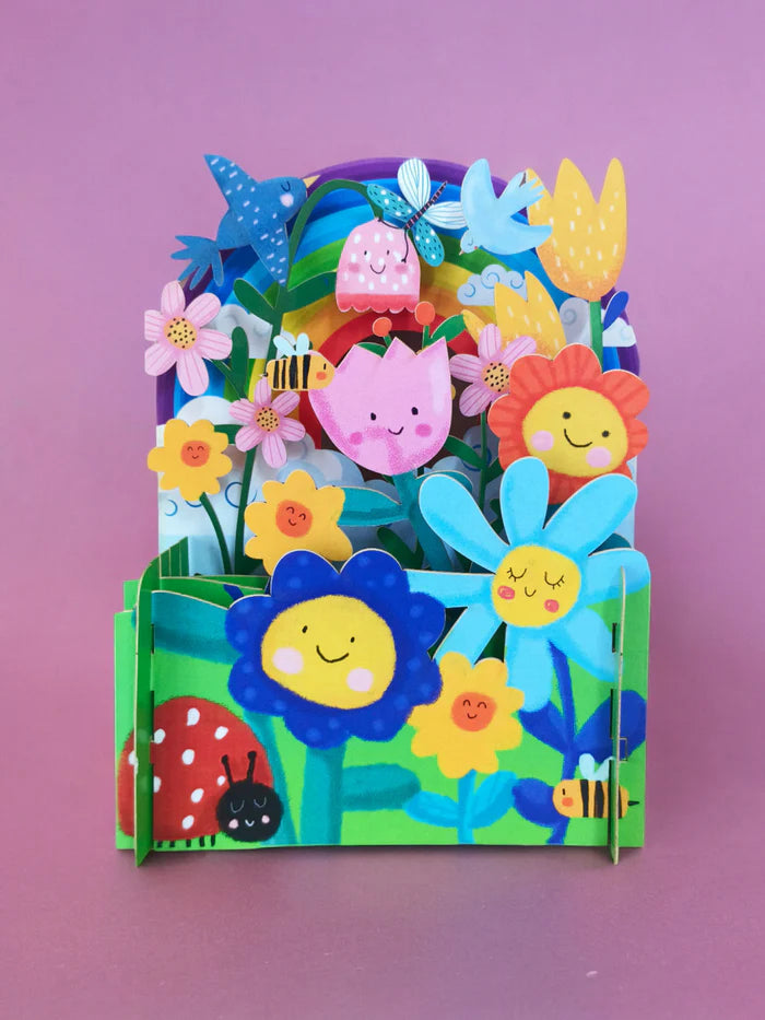 Spring Flowers Pop Up Card