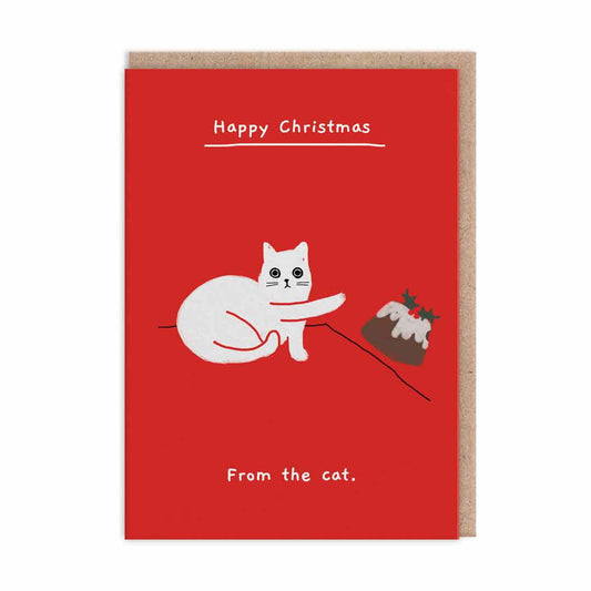 Happy Christmas from the Cat - Ohh Deer Card