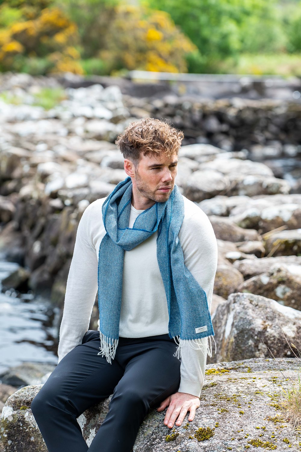 Kingfisher Herringbone McNutt Scarf