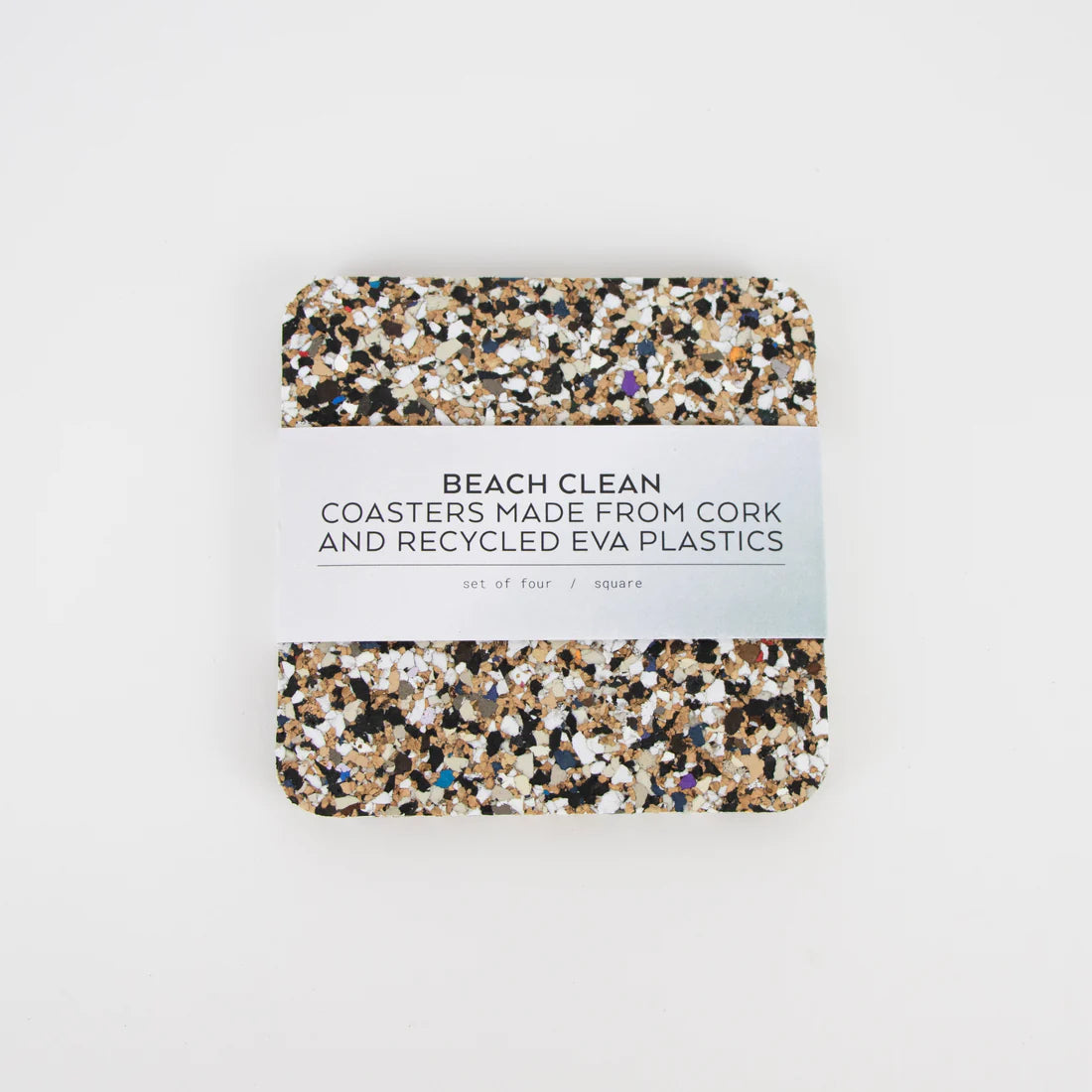 Beach Clean Coasters Square - Set of 4