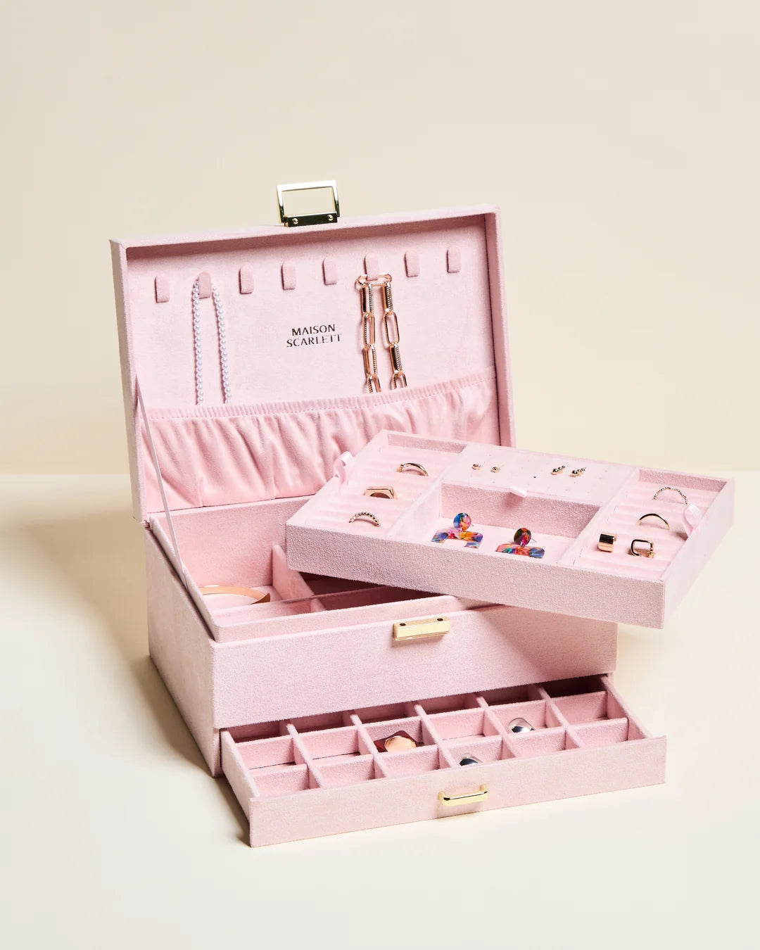 Denise Velvet Jewelry Box