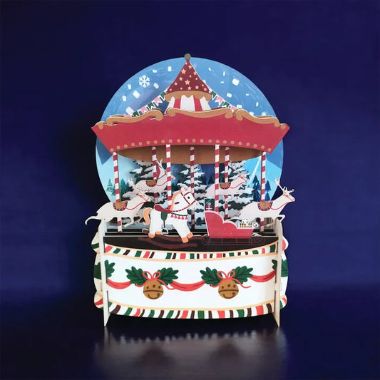 Christmas Merry Go Round - Pop Up Card