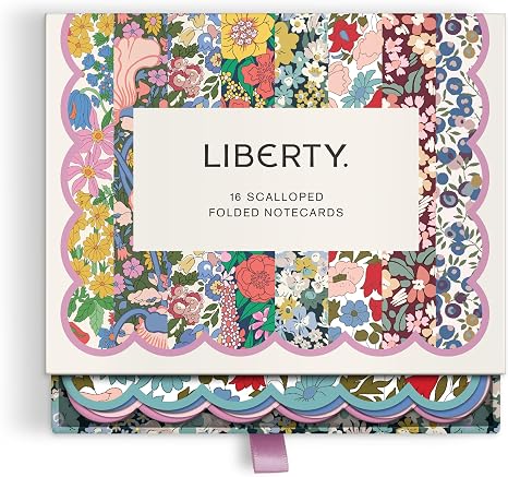 Liberty 16 Scalloped Folded Notecards