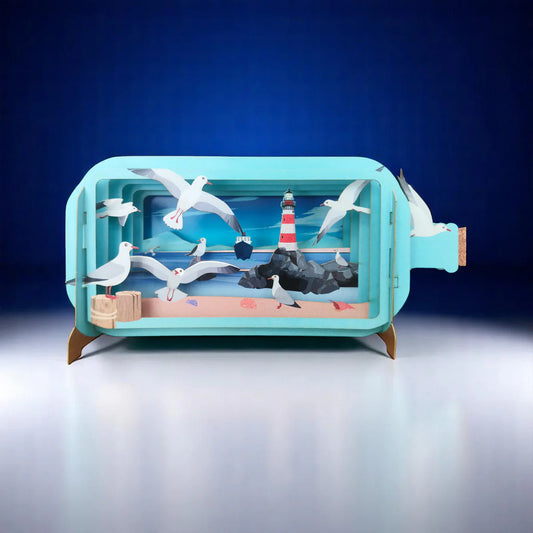 Lighthouse Seagulls - Pop Up Card