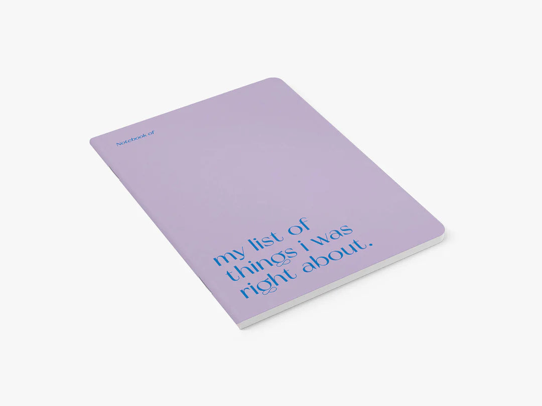 List of Things I Was Right About - TypeAlive Notebook