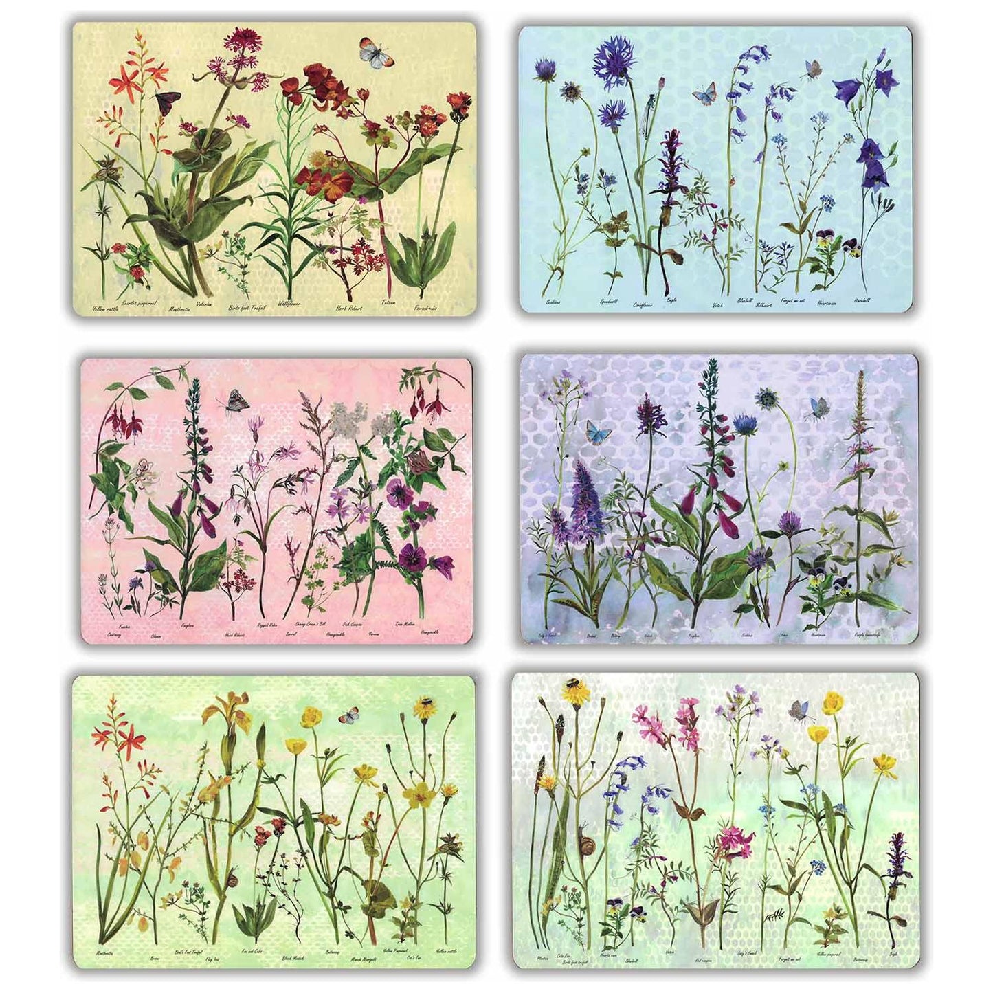 Wildflower Coasters and Placemats Set - Coasters