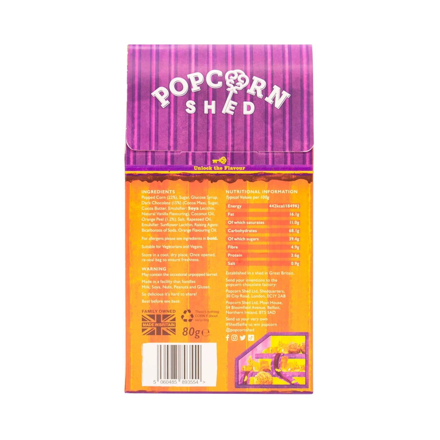 Chocolate Orange Flavoured Popcorn