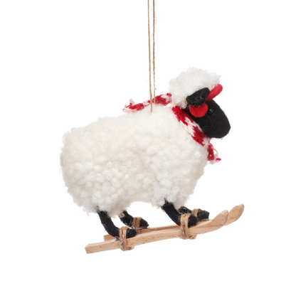 Sheep On Skis Decoration