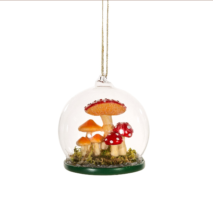 Forest Mushrooms Dome Bauble