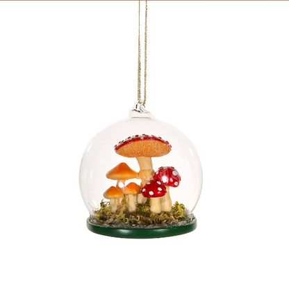 Forest Mushrooms Dome Bauble