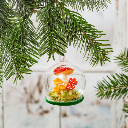 Forest Mushrooms Dome Bauble