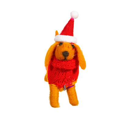 Felt Sausage Dog With Rainbow Jumper