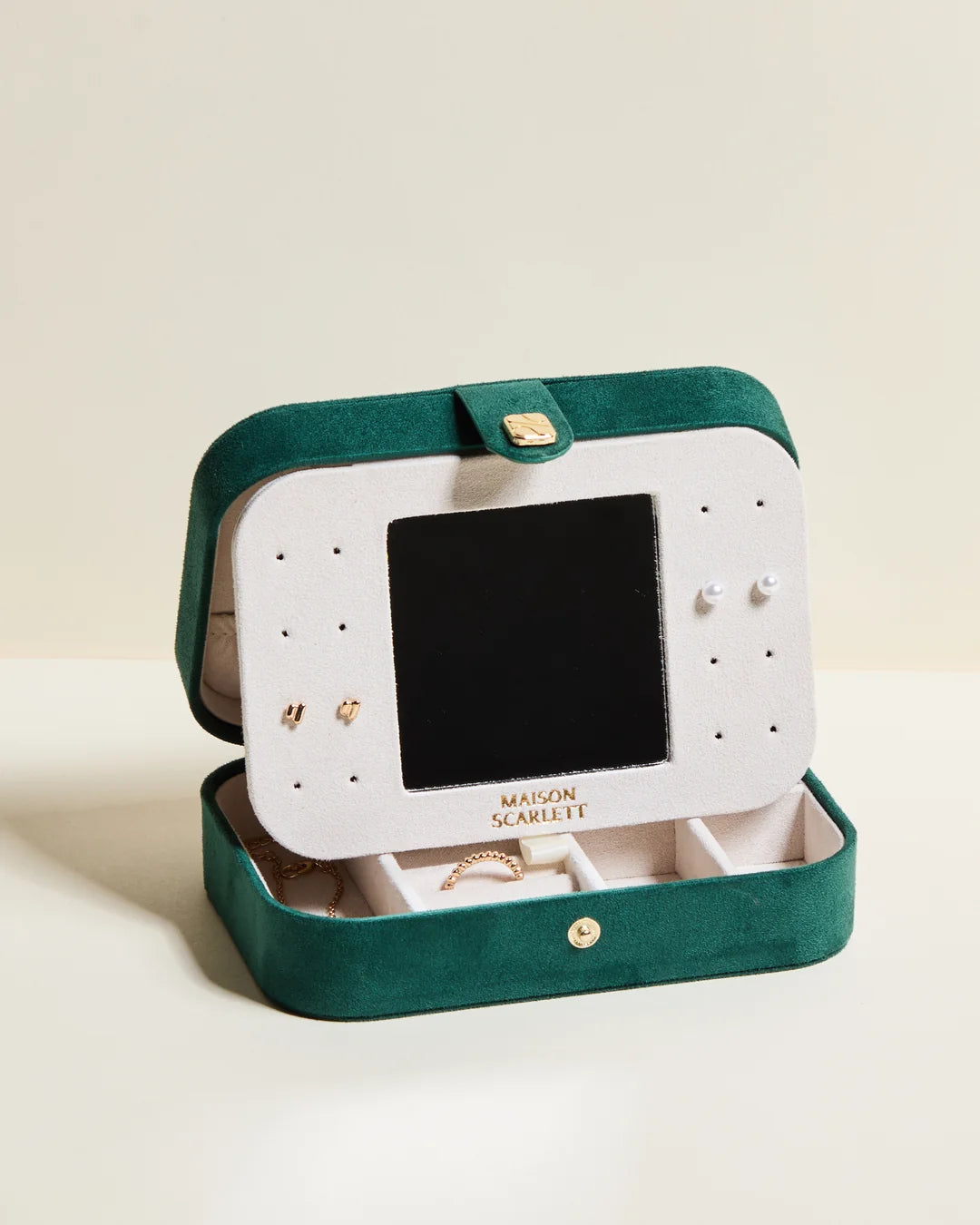 Brigitte Velvet Travel Jewelry Box