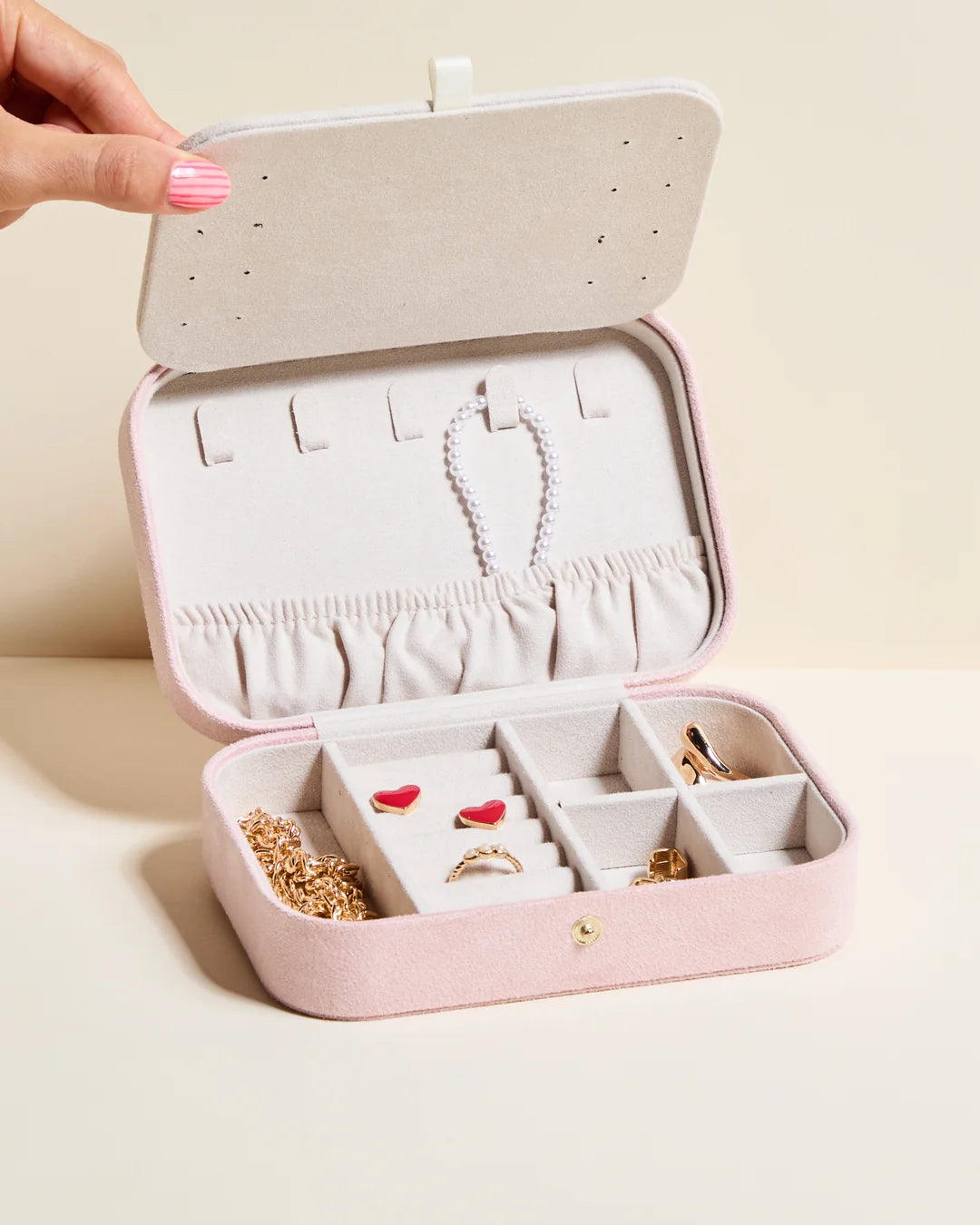 Brigitte Velvet Travel Jewelry Box