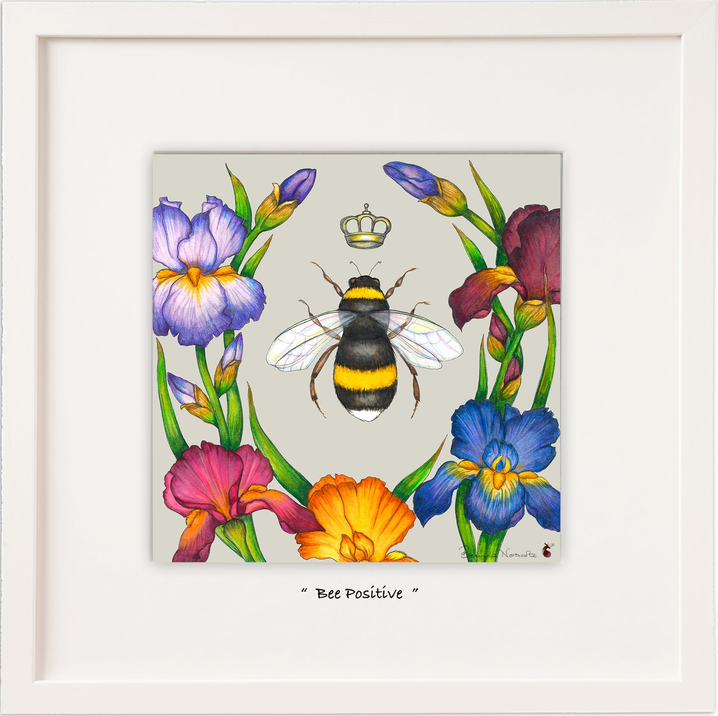 Bee Positive - Belinda Northecote 6x6"