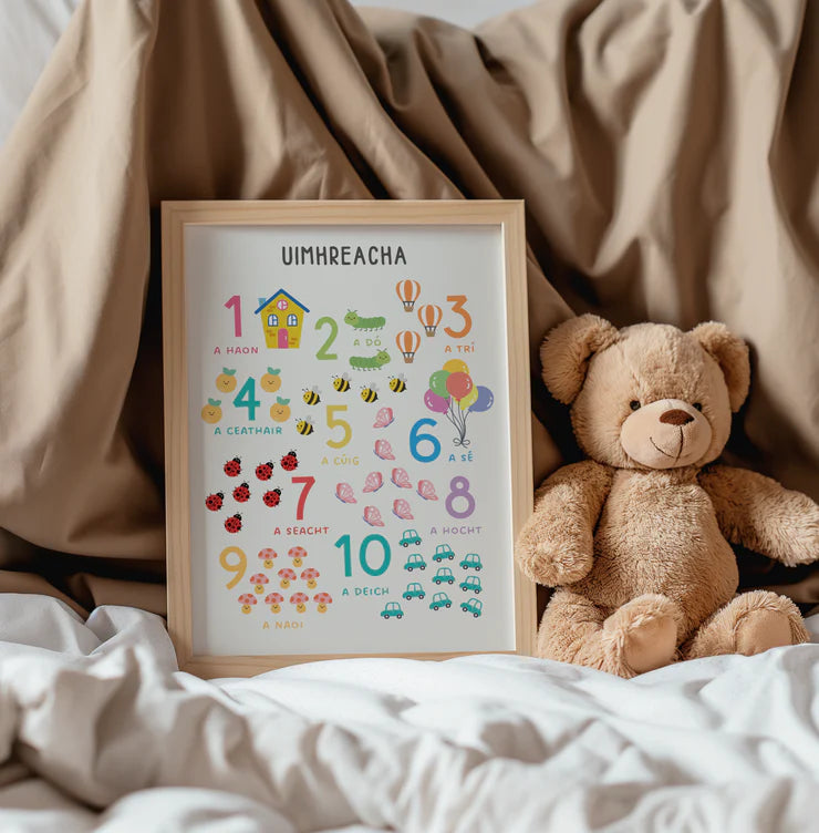 Uimhreacha Nursery - As Gaeilge Print