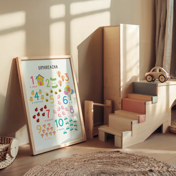 Uimhreacha Nursery - As Gaeilge Print