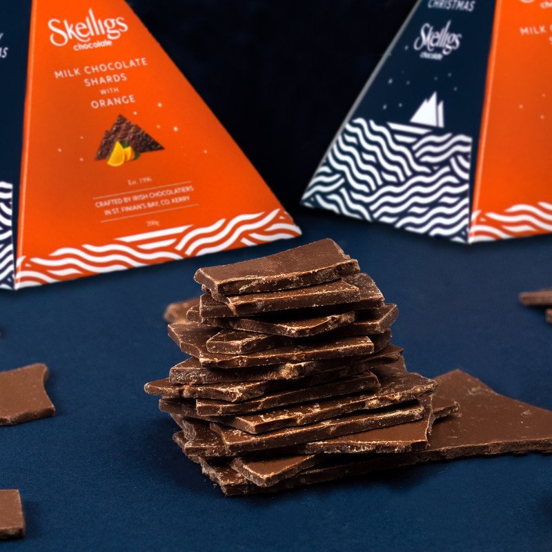 Skelligs - Milk Chocolate Shards With Orange