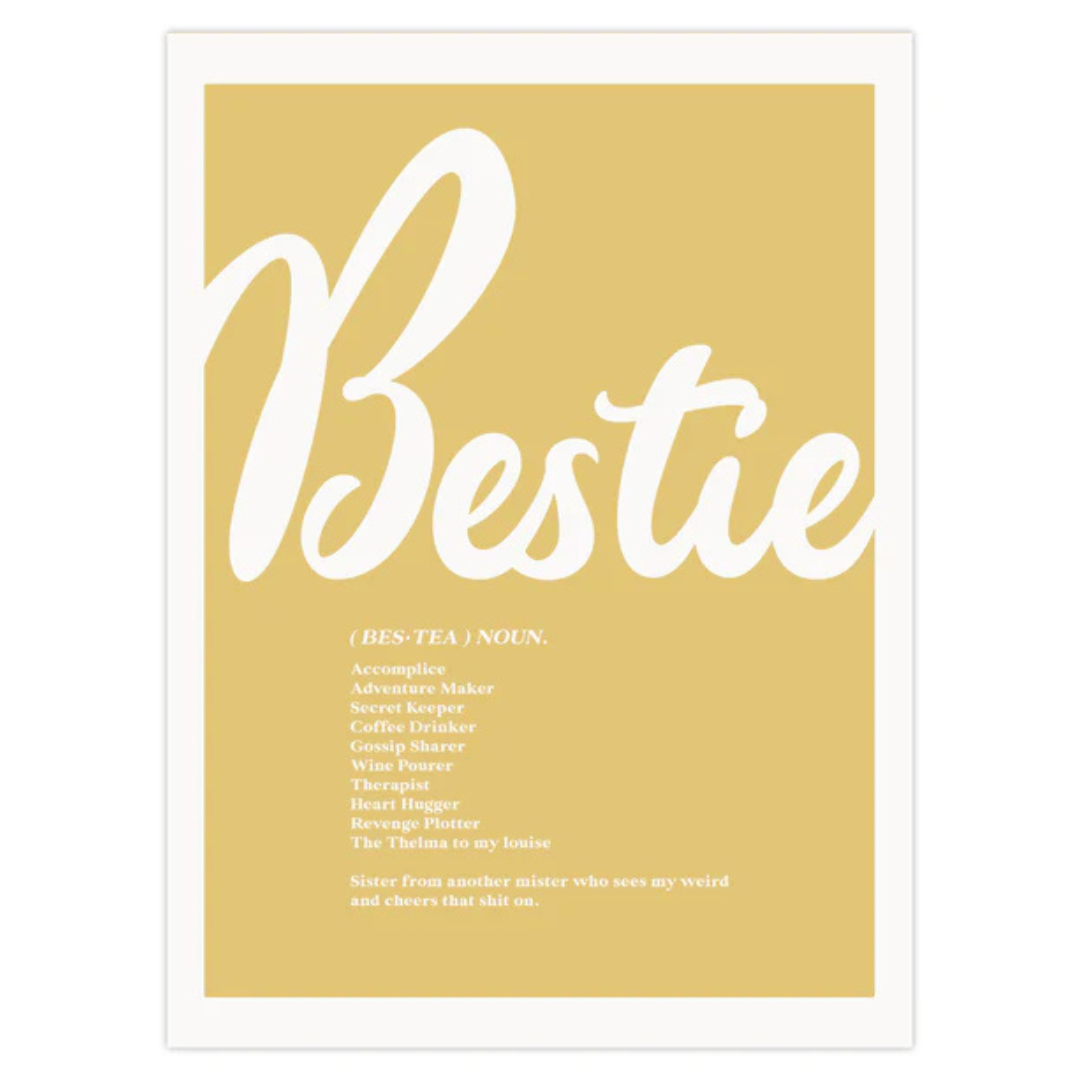 Bestie 8x6 Print