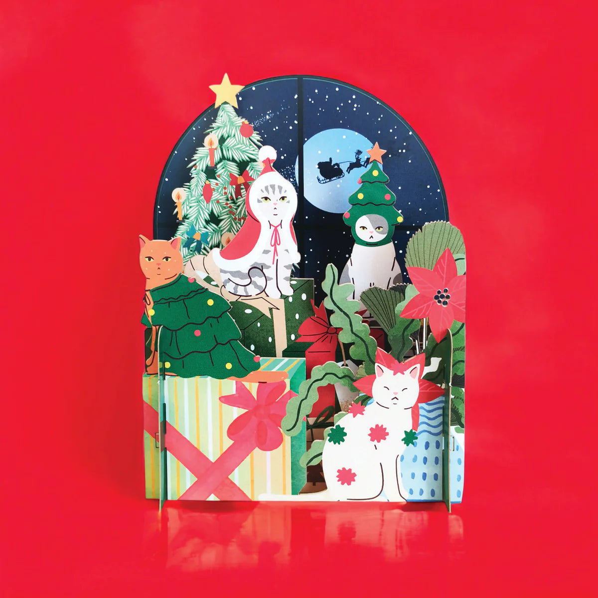 Festive Felines - Pop Up Card