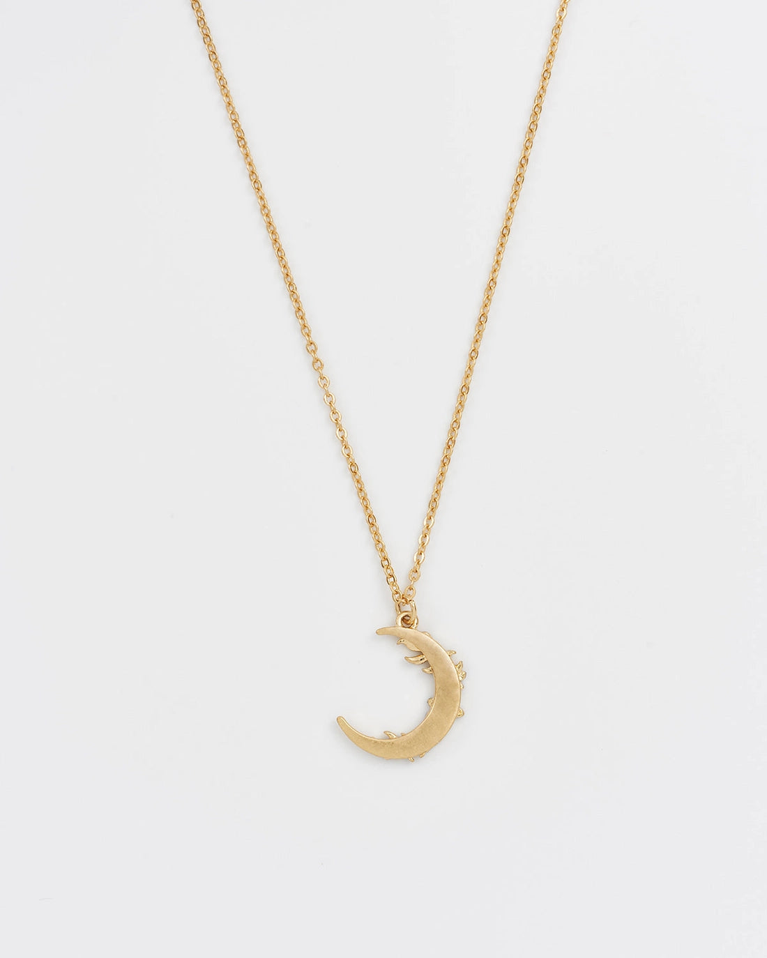 Gold Nightshade Moon Pendant Necklace