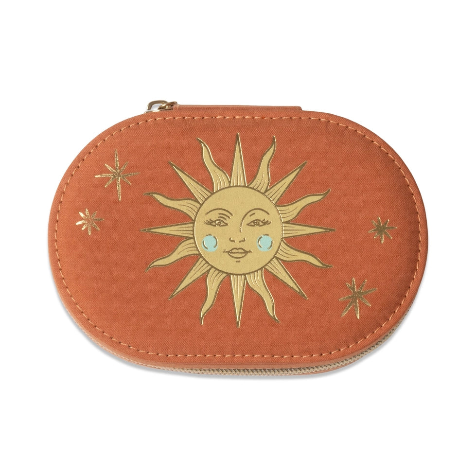 Terracotta Sun Oval Jewellery Case