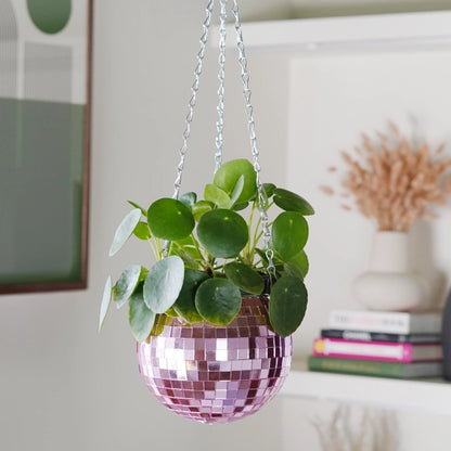 Disco Ball Planter Pink