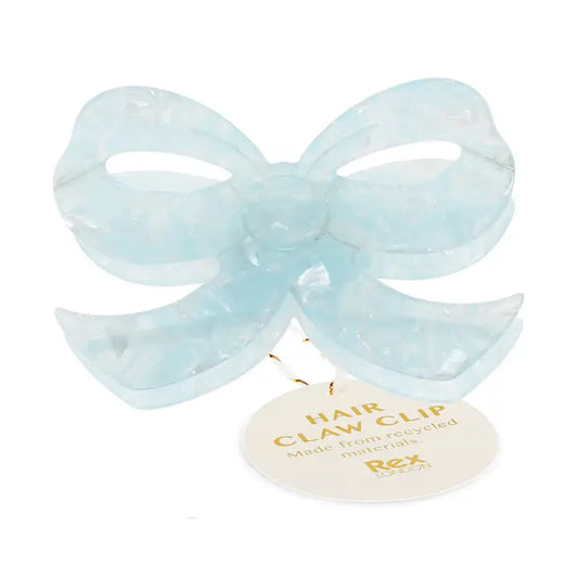 Hair Claw Clip - Blue Bow