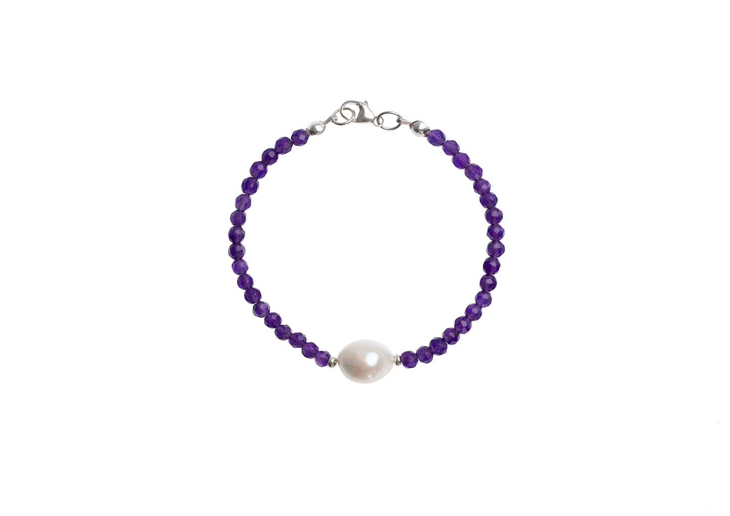 Oceana Amethyst Bracelet - Pearl