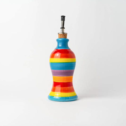 Olivenöl-Keramikspender – Regenbogen