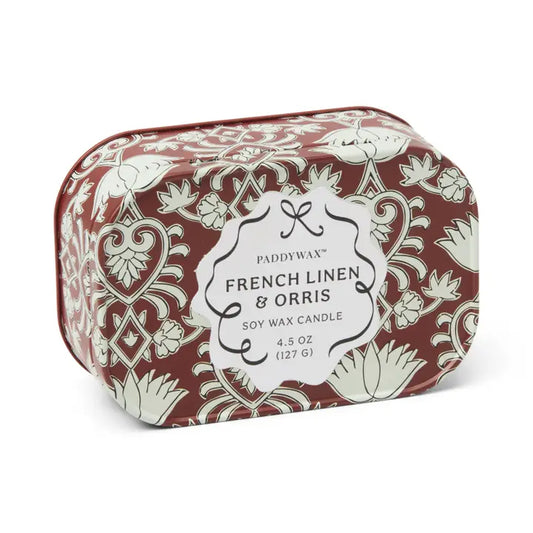 French Linen & Orris Tin Candle